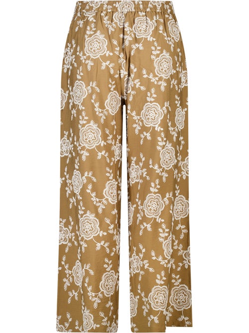 MS MODE Pantalon Pantalon wide leg avec imprimé - Kiabi