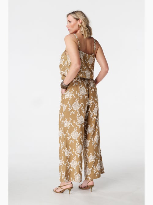 MS MODE Pantalon Pantalon wide leg avec imprimé - Kiabi