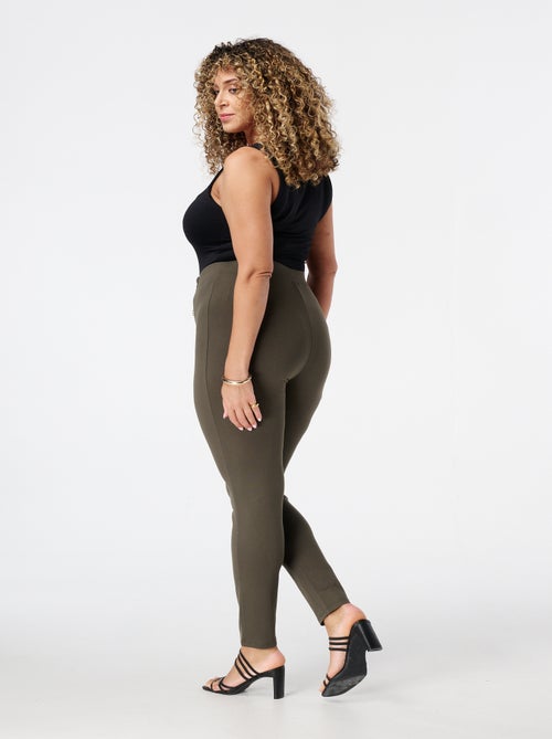 MS MODE Pantalon Tregging avec boutons décoratifs - Kiabi