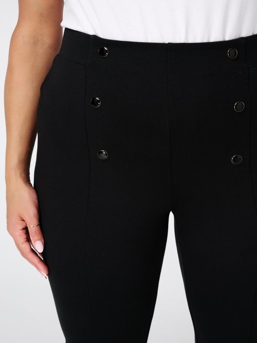 MS MODE Pantalon Tregging avec boutons décoratifs - Kiabi