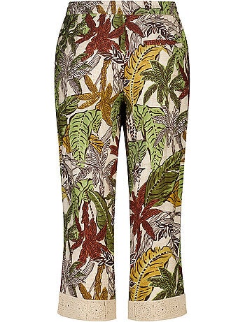 Ms mode pantalon trois quarts avec imprimé