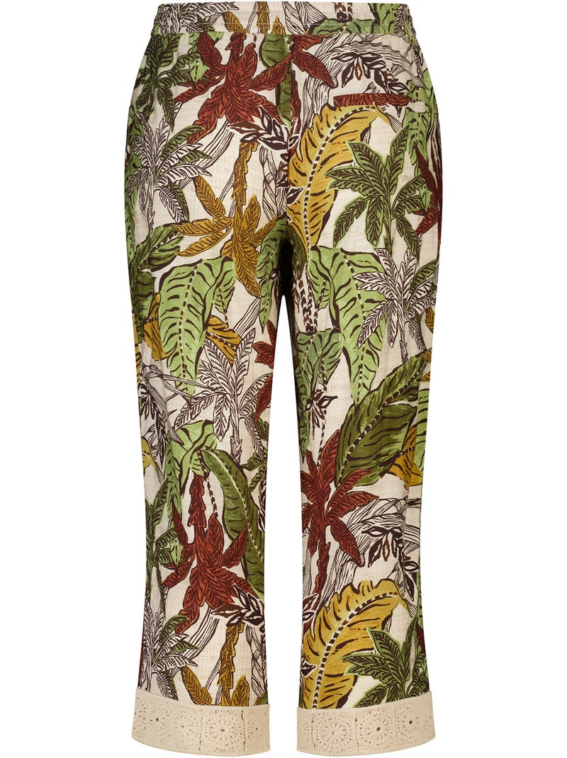 Ms mode pantalon trois quarts avec imprimé Vert olive - Kiabi