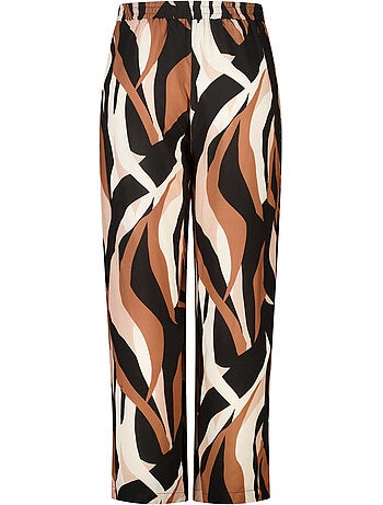 Ms mode pantalon wide leg à imprimé