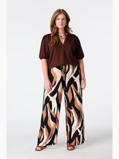 Ms mode pantalon wide leg à imprimé - Kiabi Ms mode pantalon wide leg à imprimé - Kiabi