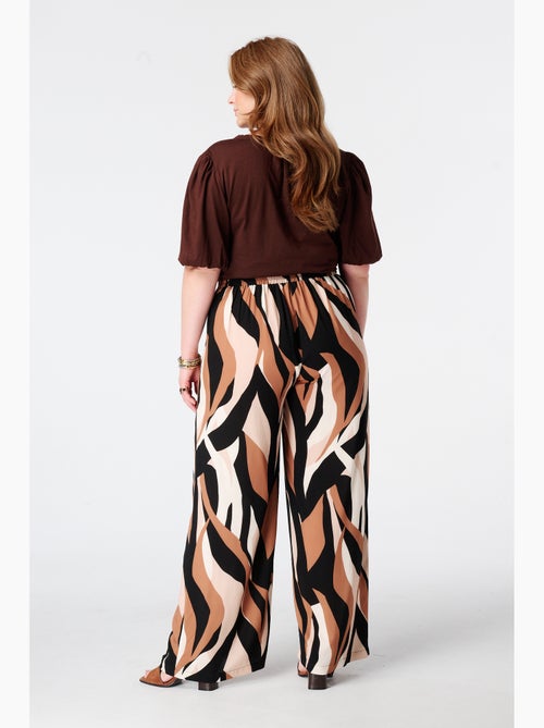 Ms mode pantalon wide leg à imprimé - Kiabi Ms mode pantalon wide leg à imprimé - Kiabi