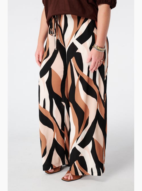 Ms mode pantalon wide leg à imprimé - Kiabi Ms mode pantalon wide leg à imprimé - Kiabi
