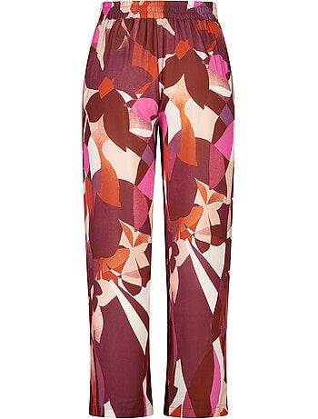 Ms mode pantalon wide leg à imprimé