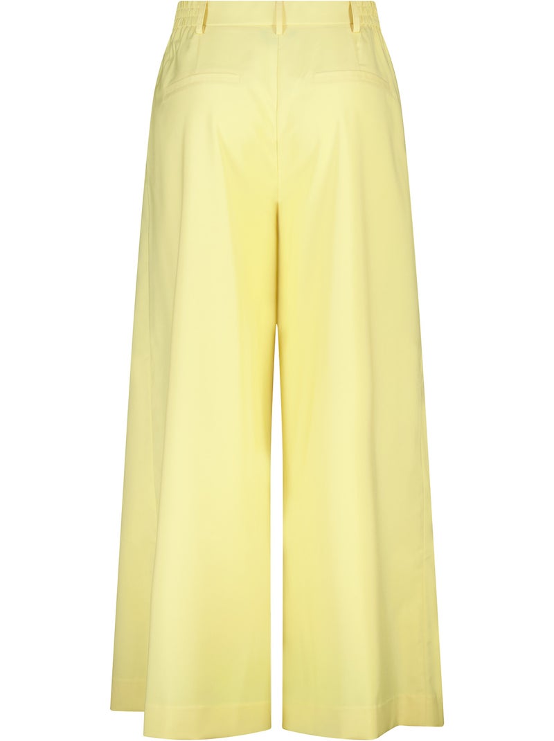 Ms mode pantalon wide leg avec coutures décoratives Jaune - Kiabi