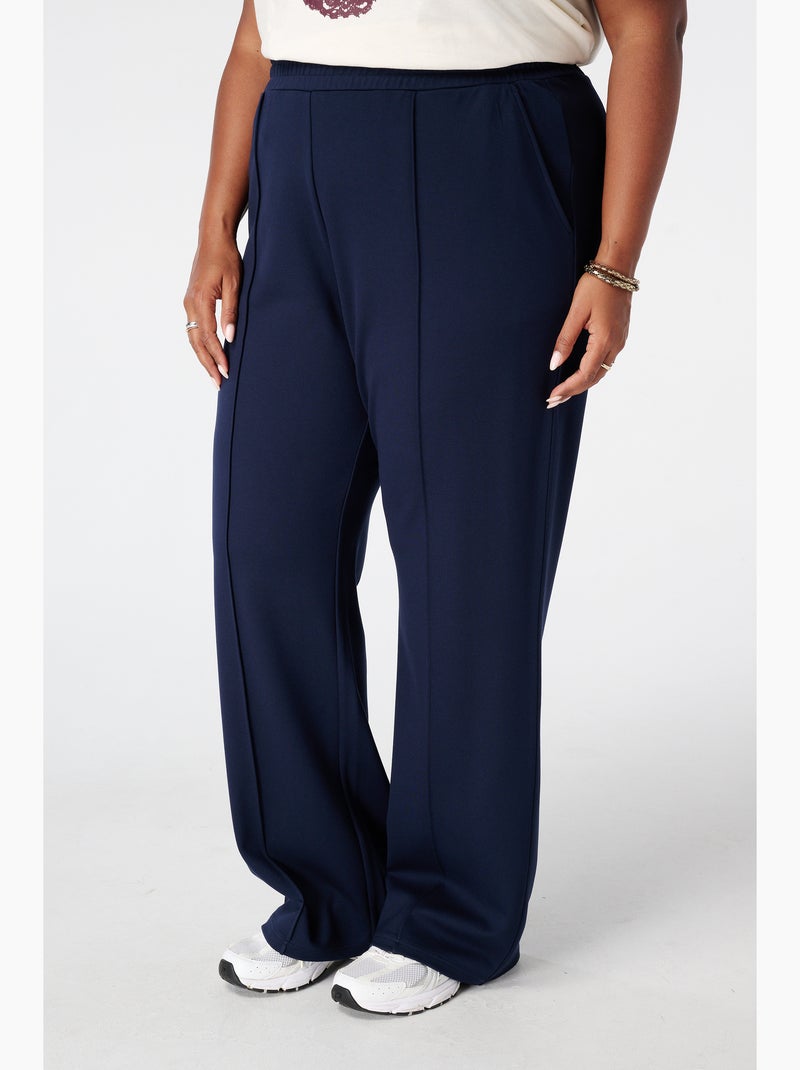 Ms mode pantalon wide leg Bleu marine - Kiabi