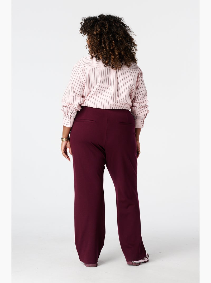 Ms mode pantalon wide leg Bordeaux - Kiabi
