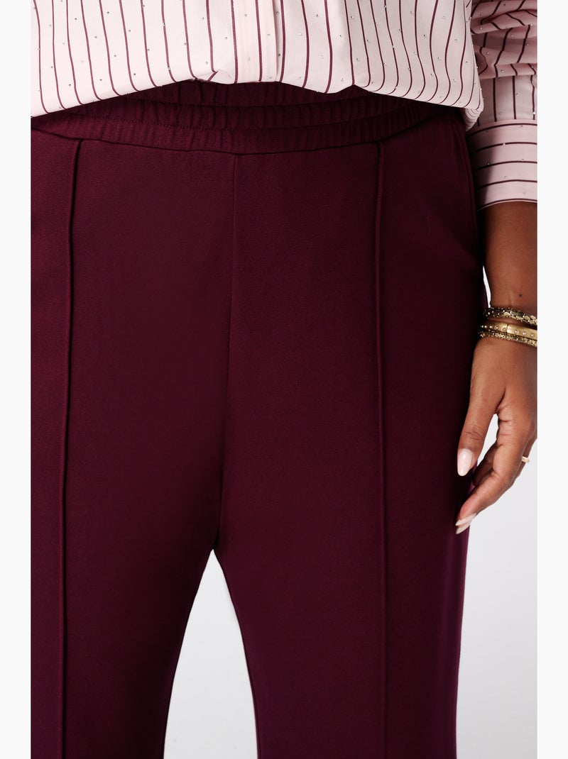 Ms mode pantalon wide leg Bordeaux - Kiabi
