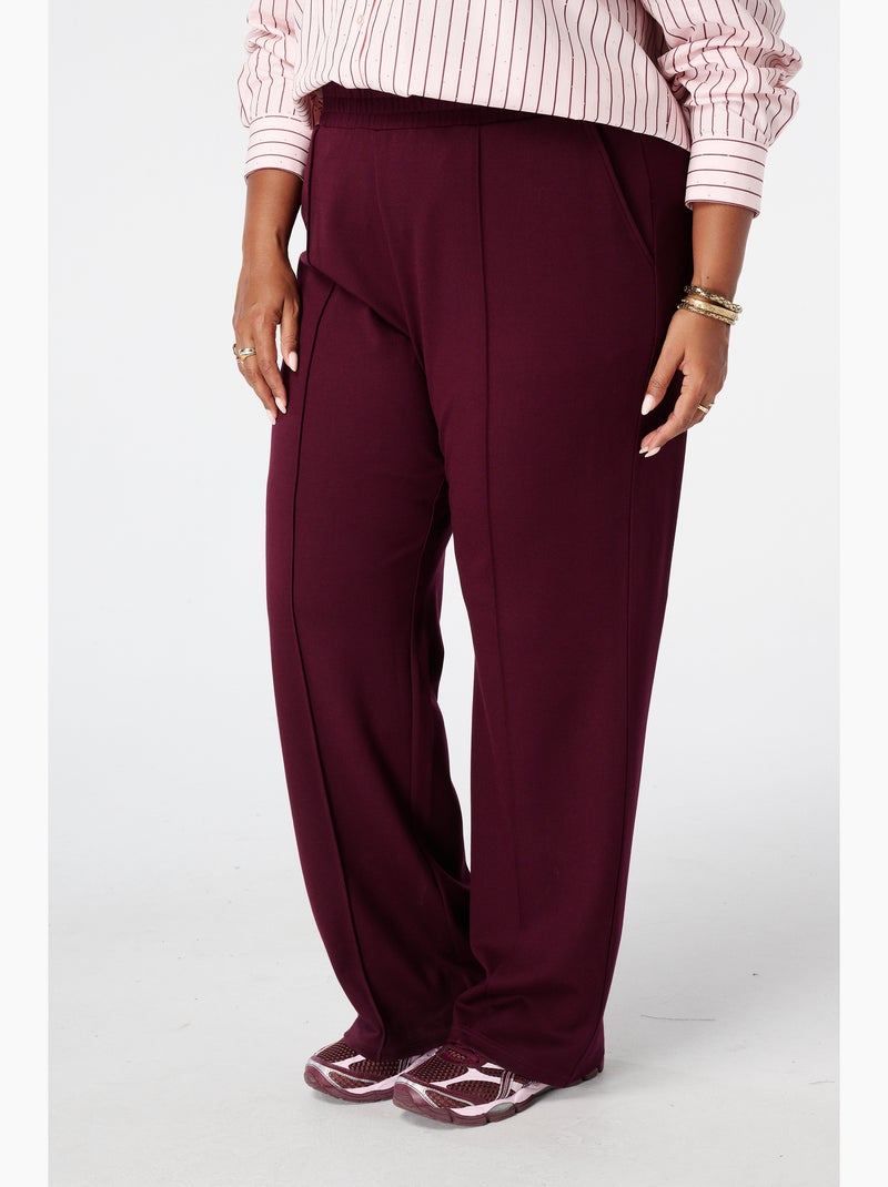 Ms mode pantalon wide leg Bordeaux - Kiabi