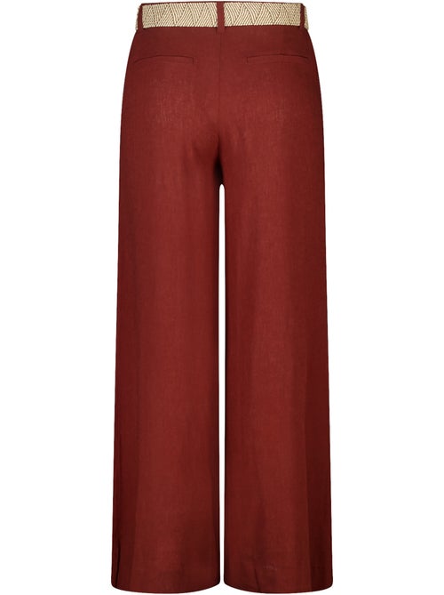 Ms mode pantalon wide leg en lin avec ceinture - Kiabi Ms mode pantalon wide leg en lin avec ceinture - Kiabi