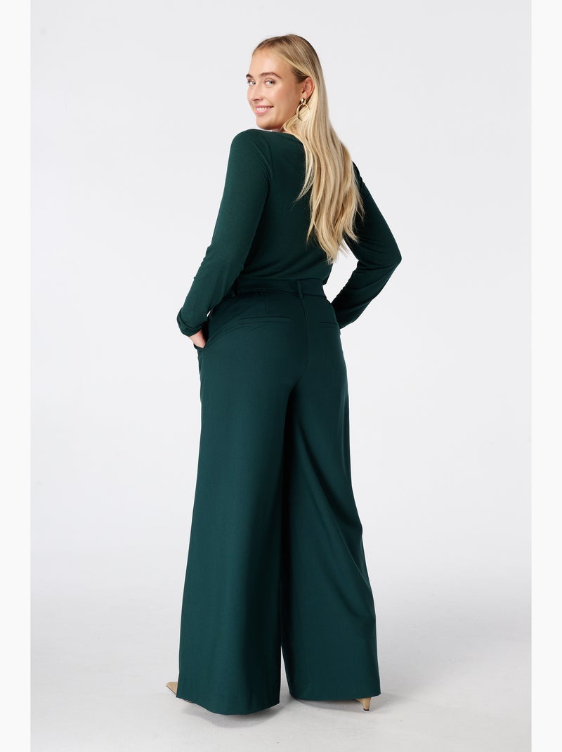 Ms mode pantalon wide leg Vert foncé - Kiabi