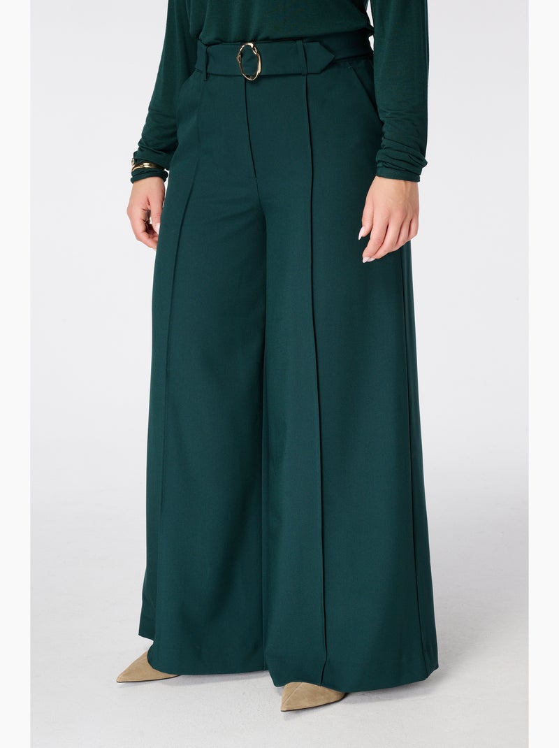 Ms mode pantalon wide leg Vert foncé - Kiabi