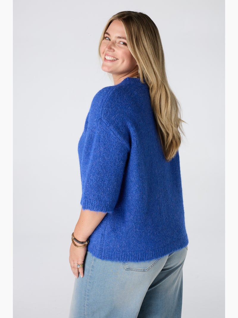 Ms mode pull à manches courtes Bleu cobalt - Kiabi