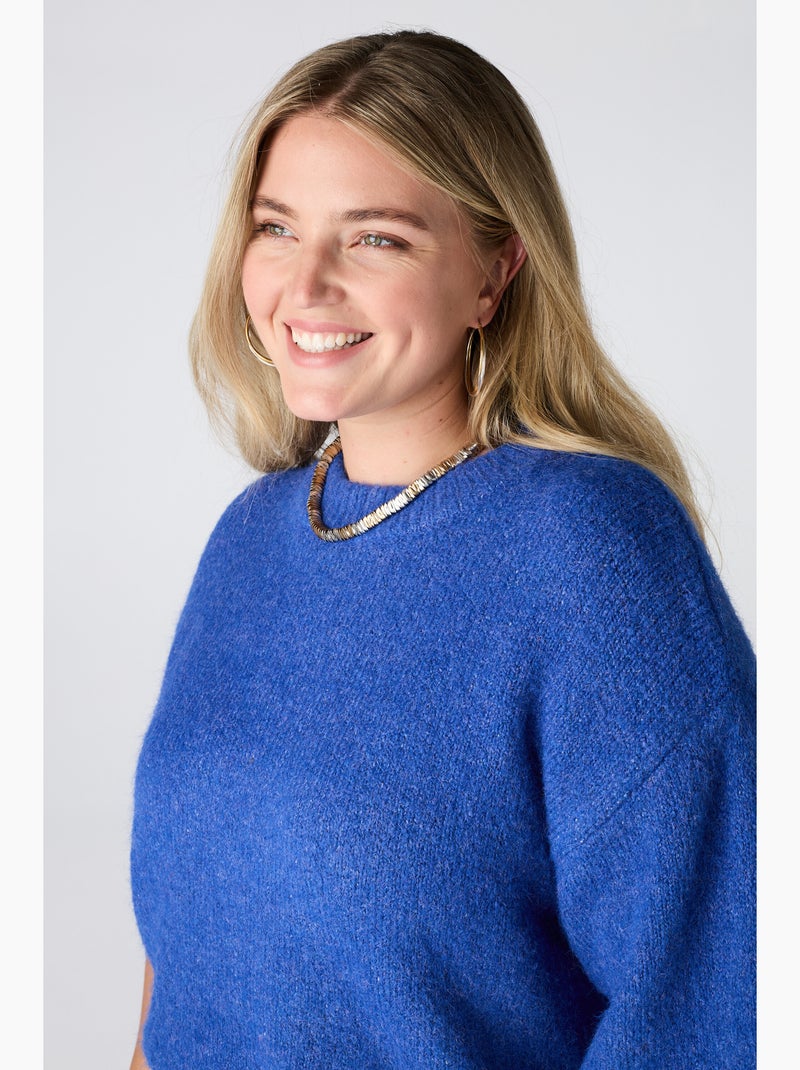 Ms mode pull à manches courtes Bleu cobalt - Kiabi