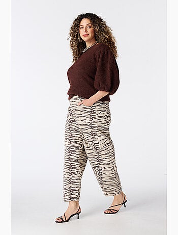 Ms mode pull à manches courtes bouffantes