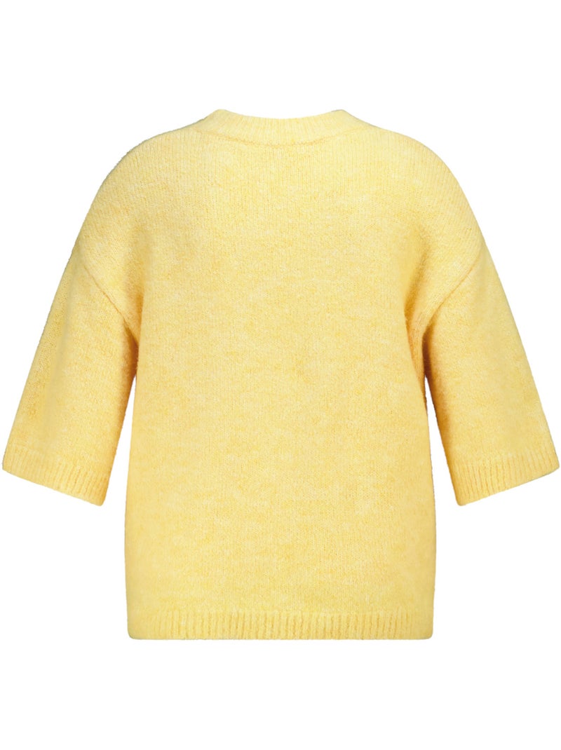 Ms mode pull à manches courtes Jaune clair - Kiabi