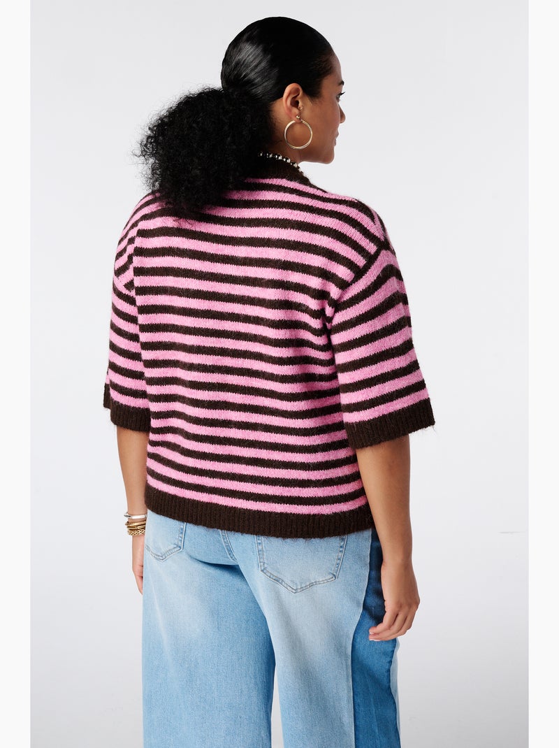Ms mode pull à manches courtes Rose saumon - Kiabi