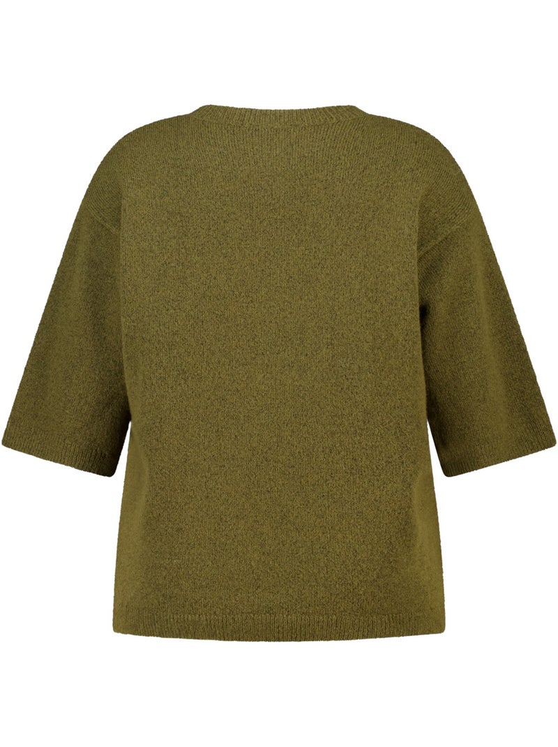 Ms mode pull à manches courtes Vert olive - Kiabi