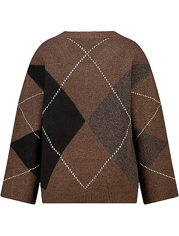 Ms mode pull à motif à losanges