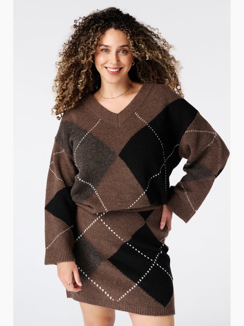 Ms mode pull à motif à losanges - Kiabi Ms mode pull à motif à losanges - Kiabi