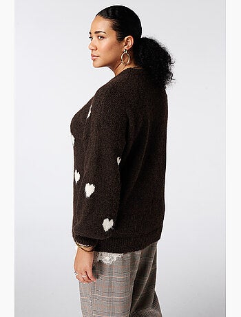 Ms mode pull à motif cœurs
