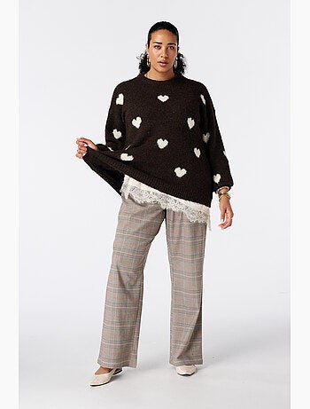 Ms mode pull à motif cœurs