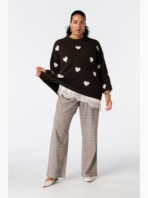 Ms mode pull à motif cœurs - Kiabi