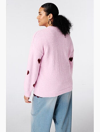 Ms mode pull à motif cœurs