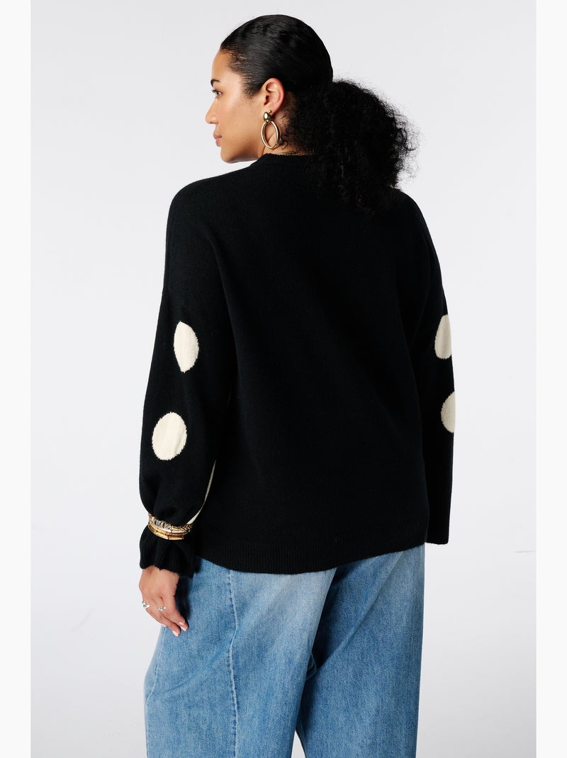 Ms mode pull à pois Gris Noir - Kiabi