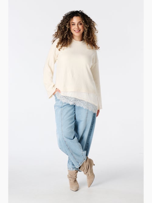 Ms mode pull avec dentelle - Kiabi