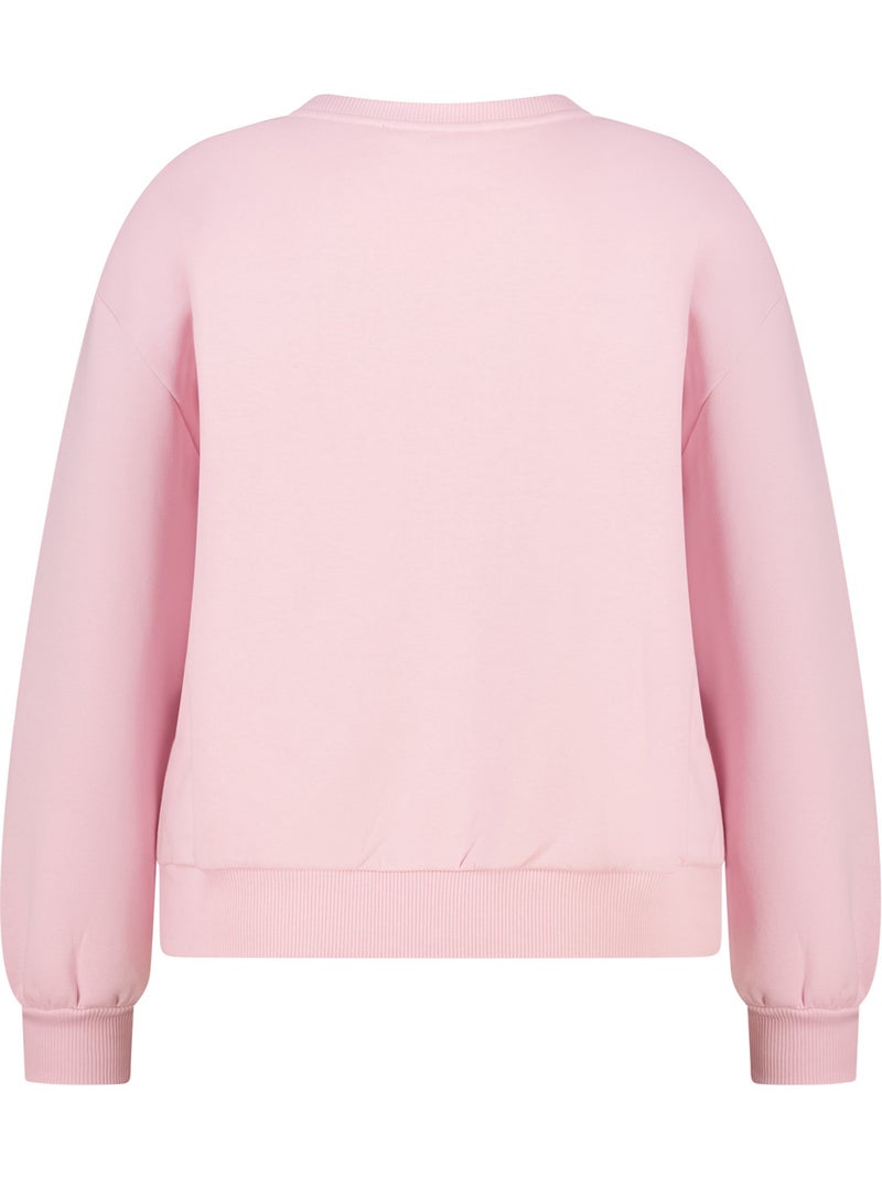 Ms mode pull avec dentelle Rose clair - Kiabi