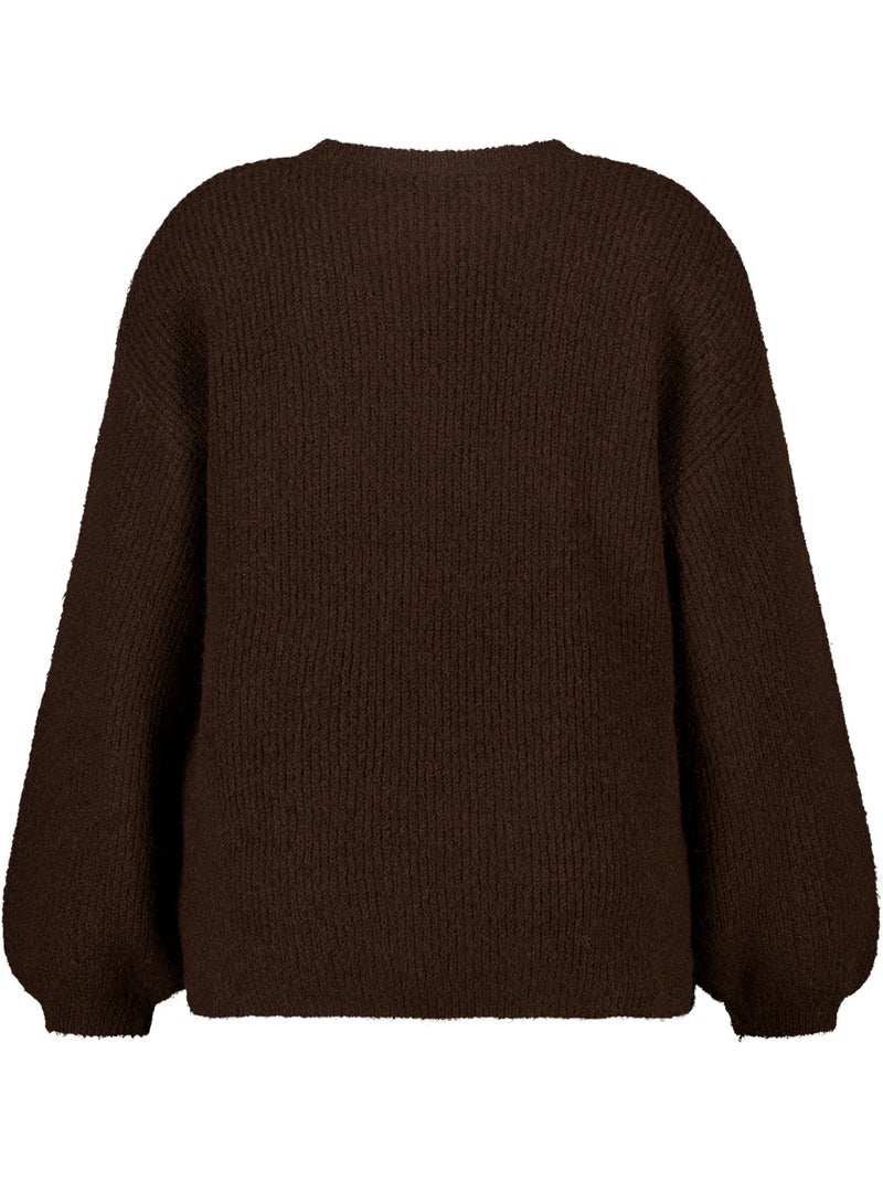 Ms mode pull avec écharpe assortie Marron - Kiabi
