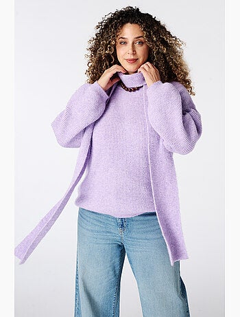 Ms mode pull avec écharpe assortie