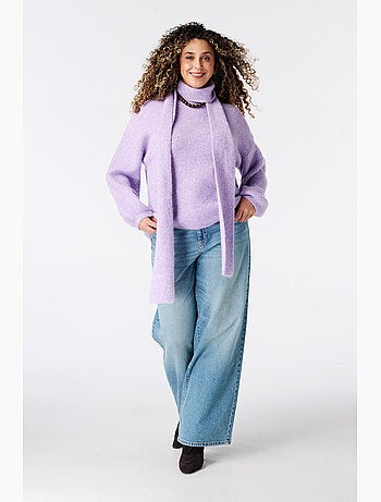 Ms mode pull avec écharpe assortie