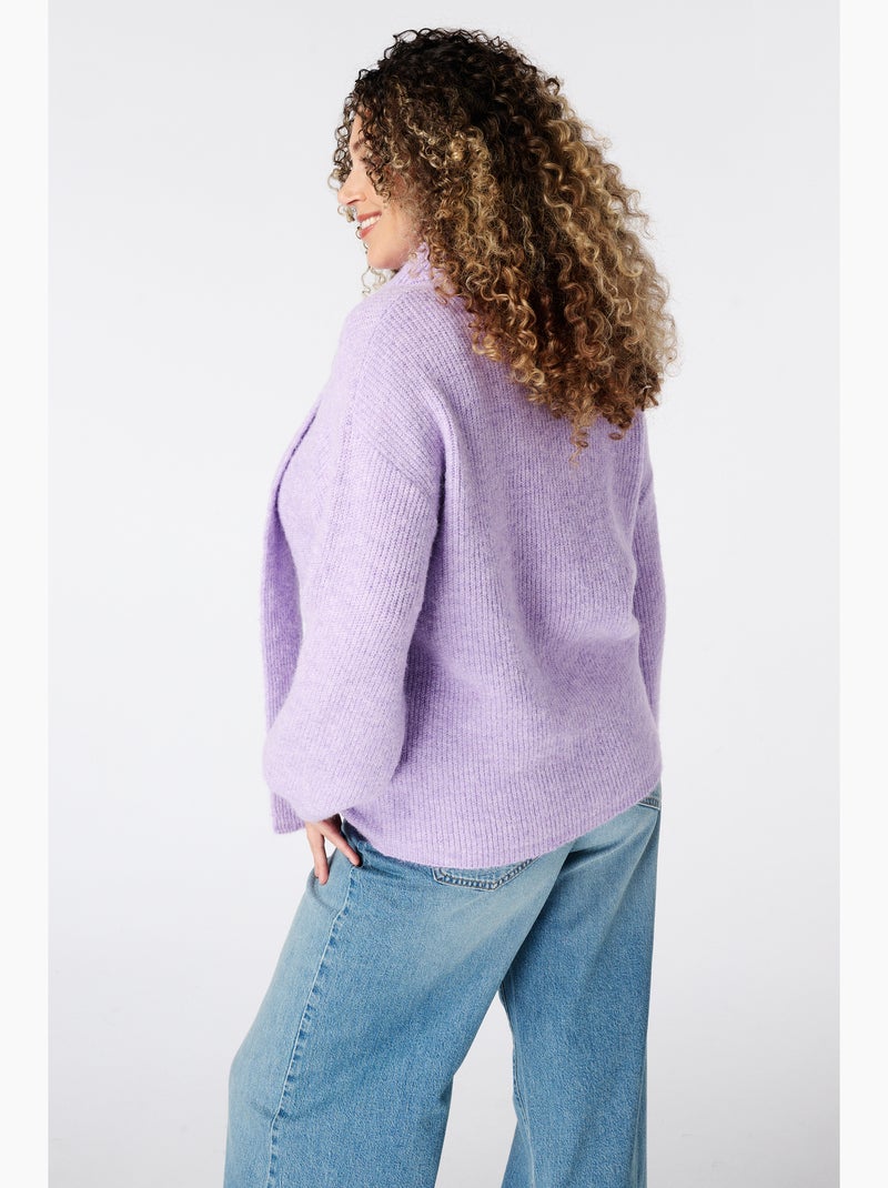Ms mode pull avec écharpe assortie Violet clair - Kiabi