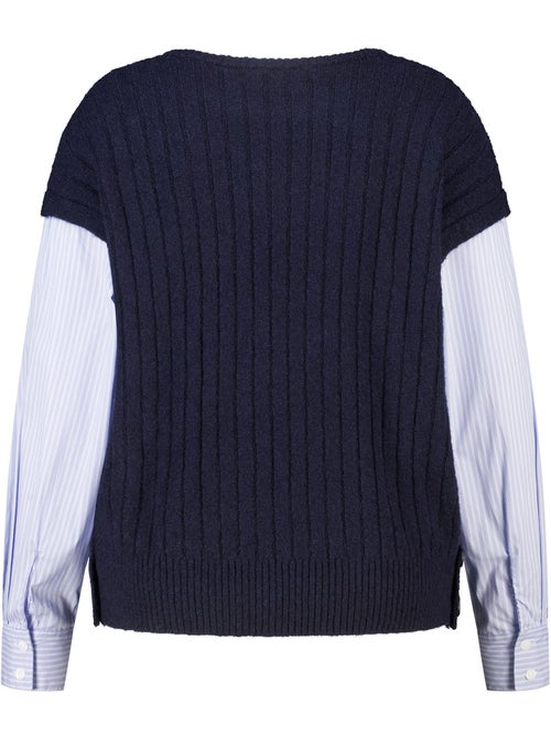 Ms mode pull avec manches de blouse contrastantes - Kiabi