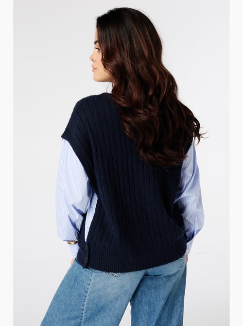 Ms mode pull avec manches de blouse contrastantes - Kiabi