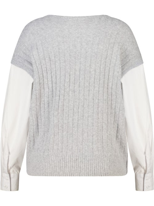 Ms mode pull avec manches de blouse contrastantes - Kiabi Ms mode pull avec manches de blouse contrastantes - Kiabi