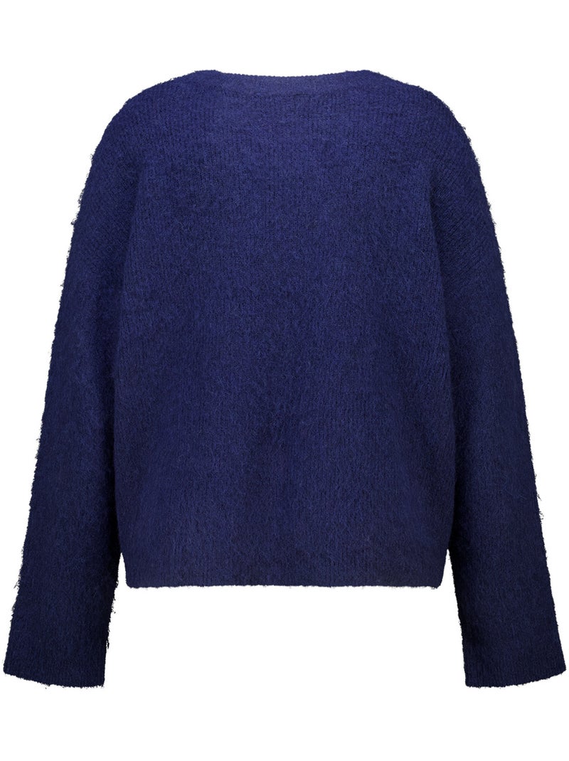 Ms mode pull avec mohair Bleu marine - Kiabi