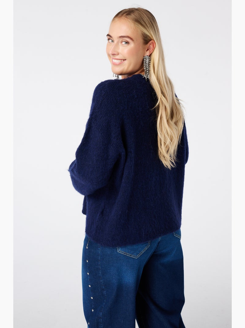 Ms mode pull avec mohair Bleu marine - Kiabi