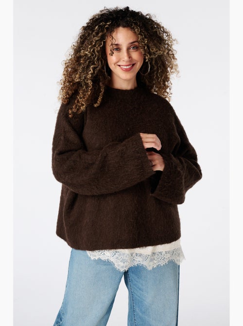 Ms mode pull avec mohair - Kiabi