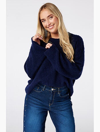 Ms mode pull en mélange de laine d’alpaga