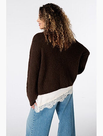 Ms mode pull en mélange de laine d’alpaga