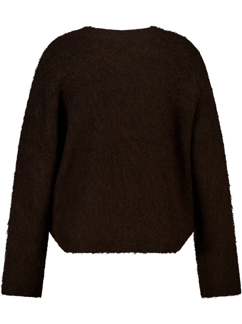 Ms mode pull en mélange de laine d’alpaga Marron - Kiabi