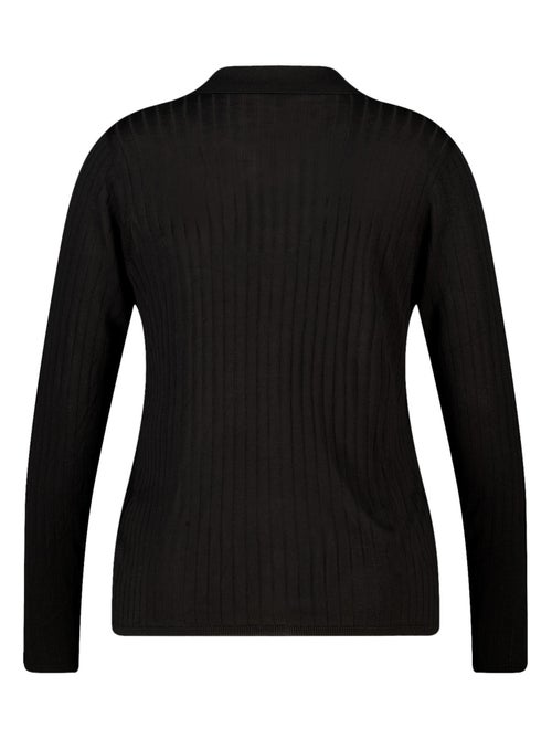 MS MODE Pull Polo en maille avec boutons - Kiabi