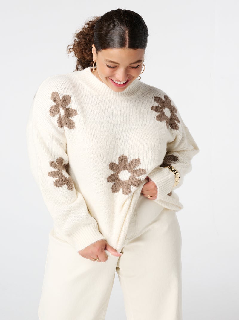 MS MODE Pull Pull à imprimé floral Multicolore - Kiabi