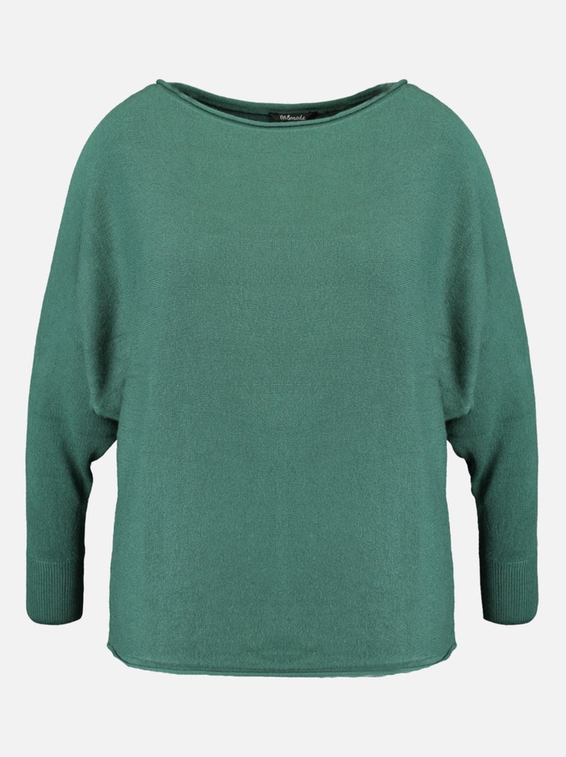 MS MODE Pull Pull à manches chauve-souris Vert - Kiabi